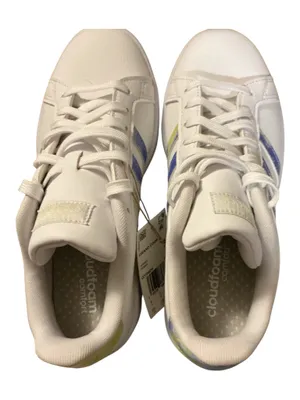 Adidas Grand Court Cloudfoam Sneakers "White Almost Lime" – NWT Size 6.5 thumbnail 4