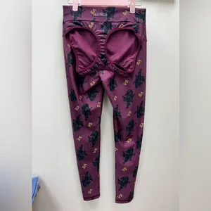 2 piece set! VS leggings and sports bra set Eggplant color panther crown print thumbnail 10