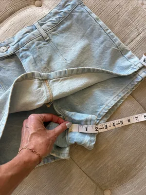 Free People We The Free Peekaboo Denim Skort thumbnail 7