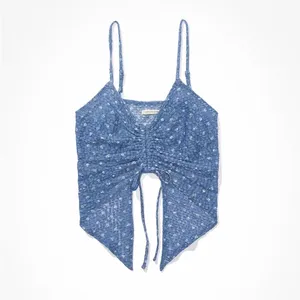 NEW!! American‎ Eagle Blue Floral AE Cinch-Front Cami thumbnail 10