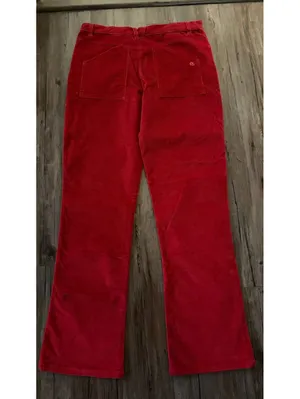 Vtg Rip Curl Girl Womens 7 Red Low Rise Corduroy Flare Pants thumbnail 3