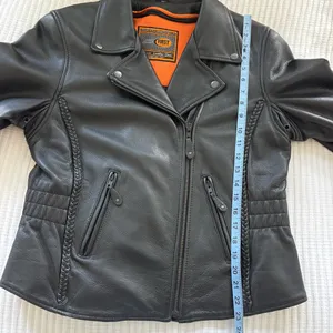First Classics Leather Women's Black Leather Motorcycle Jacket Insulated Size L thumbnail 12
