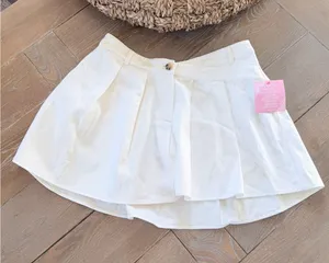 NWOT Le Lis Collection Pleated Mini Skort Womens White Large‎ thumbnail 1