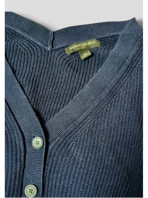 Women's Banana Republic Cardigan Sweater Blue Size M thumbnail 5