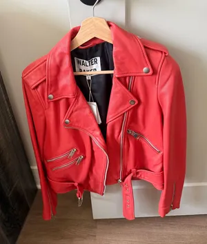Walter Baker Red Leather Jacket thumbnail 1