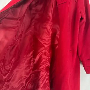 Isaac Mizrahi Live Red Full Zip Stand Collar Car Coat Jacket Large No Hood thumbnail 5