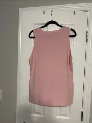 ASOS NWOT Sleeveless Button-Front Pink Knit Top thumbnail 7