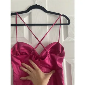 Rubber Ducky Corset‎ Satin Mini Dress Womens Size S Pink Y2K Bodycon Party Sexy thumbnail 7