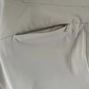 Athleta Womens light Gray Pintuck Straight Leg Zipper Pocket Casual Pants Size M thumbnail 3
