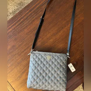 GUESS Quilted Crossbody Bag in Gray thumbnail 4