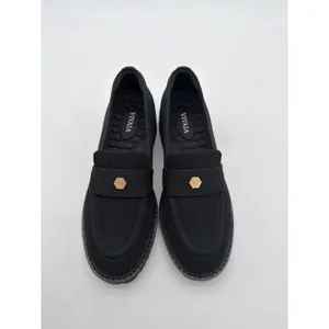 Vivaia Francesca Platform Chunky Heel Penny Minimalist Preppy Black Loafer 6.5 thumbnail 4