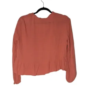 Lulu's Terracotta Rose Embroidered Peasant Top, Small thumbnail 2