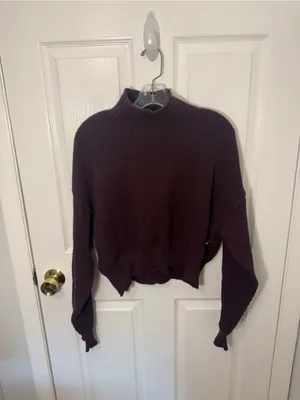 Free People Hailee Sweater Skirt Set in Vintage Wine S thumbnail 2