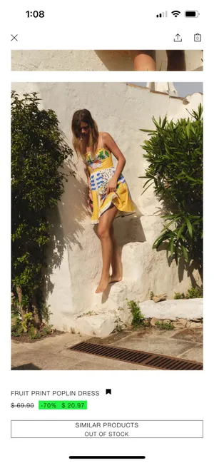ZARA Fruit Poplin Dress thumbnail 6