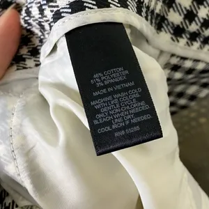 Express Columnist Black & White Plaid Low Rise Dress Pant Trousers Size 0 thumbnail 5