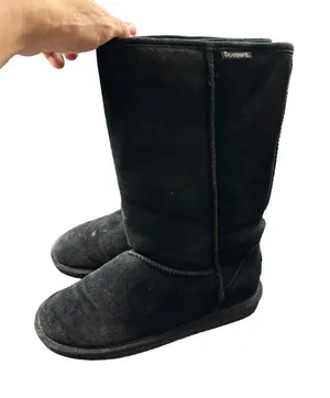 Bearpaw Women's Size 6 Black Suede Mid-Calf Boots thumbnail 1