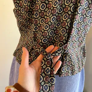 Handmade 90s Floral Folk Print Button Front Vest Top Size Medium to Large thumbnail 7