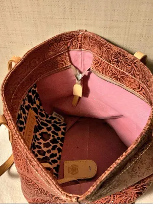 Consuela Classic Tote Floral Brown & Pink thumbnail 9