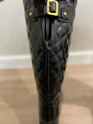 Black Quilted Hunter Rain Boots thumbnail 6