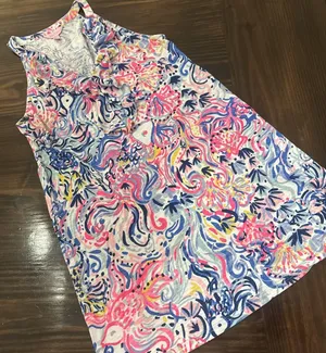 Lilly Pulitzer Women's Sleeveless Dress Ruffle Casual Classic Small thumbnail 1