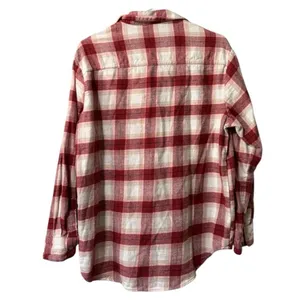 Old Navy The Boyfriend‎ Shirt Size Medium Plaid Long Sleeve Button Down Cotton thumbnail 2