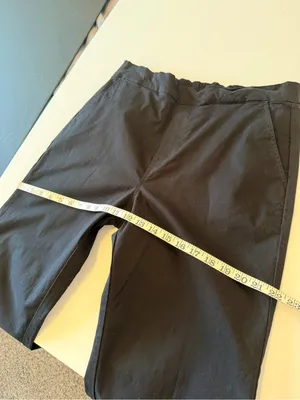 STUSSY women's cotton pull up straight leg pants black, size L thumbnail 9
