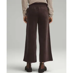 Lululemon Scuba Mid-Rise Wide-Leg Crop *Velvet Cord Size 4 Espresso thumbnail 2