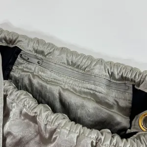 Lily Y2K Satin Studded Drawstring Hobo Pouch Bag‎ Sage Green Silver Gold thumbnail 7