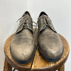 Naot Black Gray Kedma Leather Lace Up Studded Oxford Loafers Shoes Sz 41 US 10 thumbnail 3