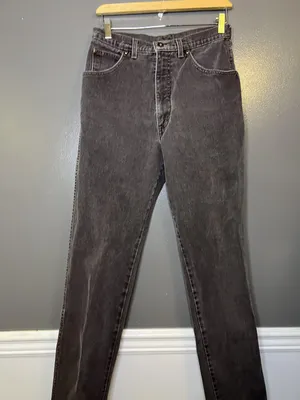Vintage Lands' End Jeans Womens 10 Gray High Rise Straight Denim Made In USA thumbnail 2