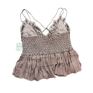 Free People Adella Cami in Dusty Mauve‎ NWT Sz L thumbnail 3