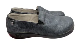Alegria Keli Sketchy Leather Slip On Professional Shoes Grey Black Women 41 10.5 thumbnail 1