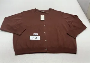Womans NWT A New Day Long Sleeve Cardigan Sweater Button Down 2X Brown thumbnail 1