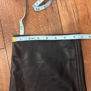 Abercrombie & Fitch Black Vegan Leather Pants Ankle Straight Ultra High Rise 16S thumbnail 11