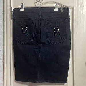 7 For All Mankind Denim Pencil Skirt Minimalist Capsule Wardrobe Y2K Utility thumbnail 4