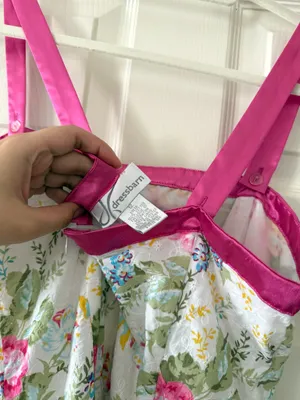 Dressbarn Floral Pink Trim Midi Sundress with Bow thumbnail 8