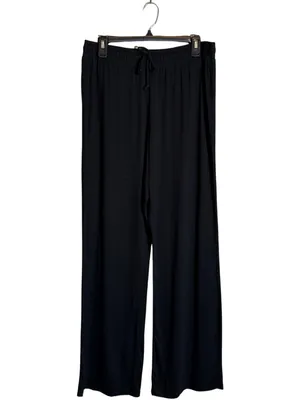 Nuuds Wide Leg Lounge Pants Women's Large Black Loungewear Comfy Relaxation Cozy thumbnail 3