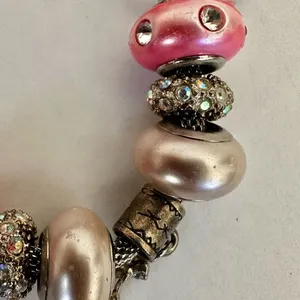 NRQ Avon pink heart tinkerbell rose charm bracelet thumbnail 11