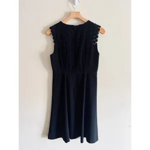 Ann Taylor Dress Sleeveless A-Line Back Zipper Sewn Lace‎ Detail Black Size 6 thumbnail 2