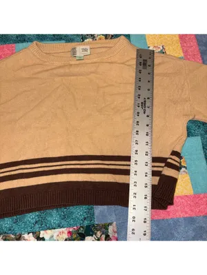 Anthropologie Saturday Sunday Striped Knit Oversized Crop Crew Sweater, Size M thumbnail 8