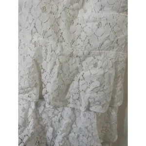 B. Darlin White Lace Tiered Ruffle Mini Dress Sweetheart Neckline Small thumbnail 3