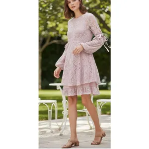 Free People Ruby Lacy Mauve Dress Small thumbnail 14