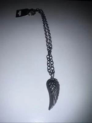 Amanda Sanchez black cabin Silver Tone Wing Pendant Necklace thumbnail 3