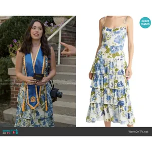 Reformation Kesia Tiered Midi Dress Lucca Floral thumbnail 3