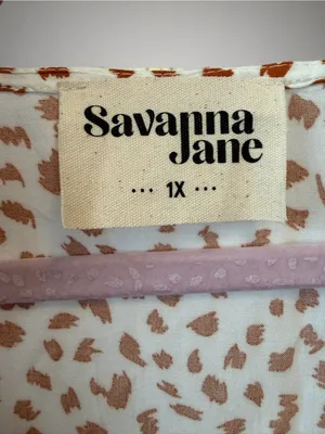 Savanna Jane Boho floral embroidered flare sleeve top size 1X thumbnail 9