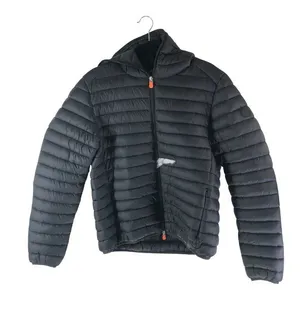 Save The Duck Womens Puffer Jacket Zip Pockets Hooded Black L thumbnail 1