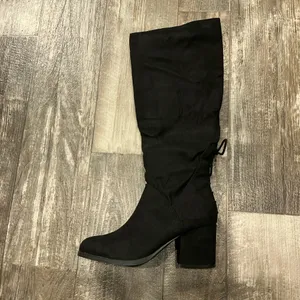 Lee JOURNEE Collection Leeds Black Knee High Boots Size 9 thumbnail 14