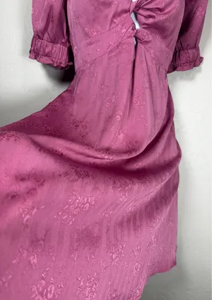 Gianni Bini Rose Pink Floral Jacquard Dress Size Large thumbnail 5