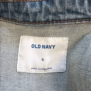 Old Navy‎ Classic Jean Jacket Medium Wash Painted Floral Back Size Small thumbnail 6