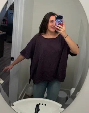 Free people beach short sleeve sweater thumbnail 1